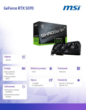 MSI Karta graficzna GeForce RTX 5070 12G SHADOW 3X OC GDDR7 192bit HDMI/DP - RTX 5070 12G SHADOW 3X OC - Zdjęcie 7