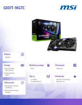 MSI Karta graficzna GeForce RTX 5070 Ti 16G GAMING TRIO OC GDDR7 256bit HDMI/3DP - RTX 5070 Ti 16G GAMING TRIO OC - Zdjęcie 8