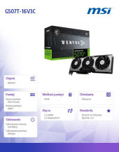 MSI Karta graficzna GeForce RTX 5070 Ti 16G VENTUS 3X OC GDDR7 256bit HDMI/3DP - RTX 5070 Ti 16G VENTUS 3X OC - Zdjęcie 8
