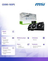MSI Karta graficzna GeForce RTX 5080 SUPRIM SOC 16G GDDR7 256bit 3DP/HDMI - RTX 5080 16G SUPRIM SOC - Zdjęcie 8
