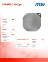 MSI Dysk zewnętrzny SSD DATAMAG 40Gbps 1TB  - S78-440L3B0-P83 - Zdjęcie 6