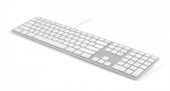 MATIAS Klawiatura - aluminiowa Mac podświetlana RGB srebrna - FK318LS-UK - Zdjęcie 1