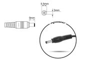 MITSU ładowarka/zasilacz 19v 2.1a (5.5x3.0 pin) - samsung - ZM/SAM1921 - Zdjęcie 3