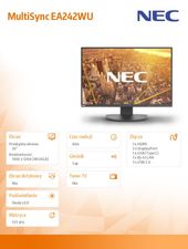 NEC Monitor MultiSync EA242WU czarny IPS 1920x1200  - 60004855 - Zdjęcie 8
