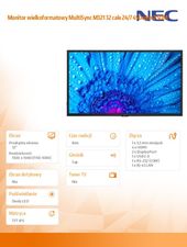 NEC Monitor wielkoformatowy MultiSync M321 32 cale 24/7 450cd/m2 SDM  - 60005288 - Zdjęcie 4