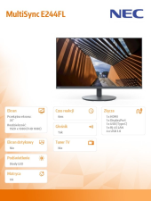 NEC Monitor MultiSync E244FL 24 cale USB-C HDMI czarny - 60005866 - Zdjęcie 5