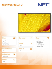 NEC Monitor wielkoformatowy MultiSync M551-2 55 cali UHD 500cd/m2 24/7  - 60006085 - Zdjęcie 9