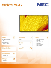 NEC Monitor wielkoformatowy MultiSync M651-2 65 cali UHD 500cd/m2 24/7  - 60006086 - Zdjęcie 8