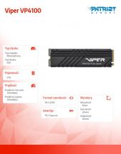 PATRIOT Dysk SSD 2TB Viper VPN100 3300/3100 PCIe M.2 2280 - VPN100-2TBM28H - Zdjęcie 4