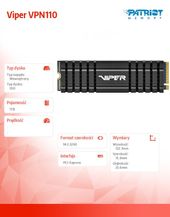PATRIOT Dysk SSD 1TB Viper VPN110 3300/3000 PCIe M.2 2280  - VPN110-1TBM28H - Zdjęcie 2