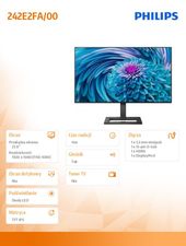 PHILIPS Monitor 242E2FA 23.8 cala IPS HDMI DP Głośniki - 242E2FA/00 - Zdjęcie 5