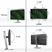 PHILIPS Monitor 23.8 cala 24B2G5200 IPS 100Hz HDMI DP Pivot Głośniki - 24B2G5200/00 - Zdjęcie 3