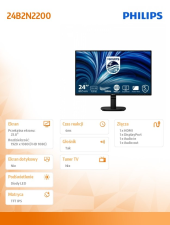 PHILIPS Monitor 24B2N2200 23.8 cala IPS 120Hz HDMI DP VGA Głośniki  - 24B2N2200/00 - Zdjęcie 7