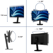 PHILIPS Monitor 24B2N3200A IPS 23.8 cala 120Hz HDMI DP Pivot Głośniki - 24B2N3200A/00 - Zdjęcie 3