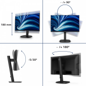 PHILIPS Monitor 24.1 cala 24B2N3200D IPS 16:10 100Hz HDMI DP VGA Pivot - 24B2N3200D/00 - Zdjęcie 3