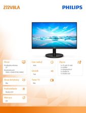 PHILIPS Monitor 272V8LA 27 cali VA HDMI DP Głośniki  - 272V8LA/00 - Zdjęcie 5