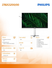 PHILIPS Monitor 27B2G5200 27 cali IPS 100Hz HDMI DP VGA Pivot Głośniki  - 27B2G5200/00 - Zdjęcie 8