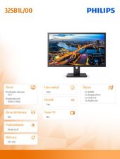 PHILIPS Monitor 325B1L 31.5 cala IPS HDMIx2 DP Pivot - 325B1L/00 - Zdjęcie 6