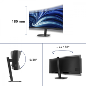 PHILIPS Monitor 34 cale 34B2N3500C Curved VA HDMI DP USB-C HAS Głośniki - 34B2N3500C/00 - Zdjęcie 2