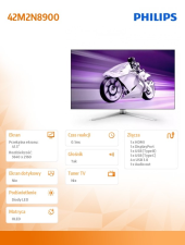 PHILIPS Monitor 42 cale Evnia 42M2N8900 OLED 4K HDMI DP USB-C HDR HAS Ambiglow - 42M2N8900/00 - Zdjęcie 2