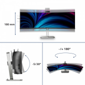 PHILIPS Monitor wielkoformatowy 48.8 cala 49B2U6903CH VA HDMIx2 DP RJ45 HAS Thunderbolt 4 - 49B2U6903CH/00 - Zdjęcie 10