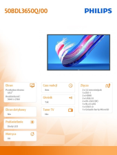 PHILIPS Monitor wielkoformatowy 50BDL3650Q 50 cali Public Display  - 50BDL3650Q/00 - Zdjęcie 3