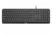 Klawiatura Philips SPK6207B Wired Keyboard US International Czarna - SPK6207B/00 - Zdjęcie 3