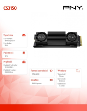 PNY Dysk SSD 1TB M.2 2280 CS3150 M280CS3150HS-1TB-RB BLACK HEATSINK - M280CS3150HS-1TB-RB - Zdjęcie 5