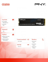 PNY Dysk SSD 2TB M.2 2280 PCi5.0 M280CS3250-2TB-TB - M280CS3250-2TB-TB - Zdjęcie 8