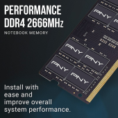 PNY Pamięć do notebooka 16GB DDR4 2666 2x8GB MN16GK2D42666  - MN16GK2D42666 - Zdjęcie 6