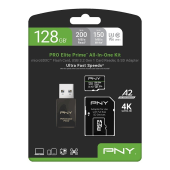 PNY Karta pamięci microSDXC Elite Prime 128GB + adapter SD + czytnik USB-A - P-SDU128V32200PEPKIT-GE - Zdjęcie 1