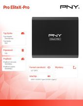 PNY Dysk SSD Pro EliteX-Pro USB 3.2 1TB PSD0CS2260-1TB-RB - PSD0CS2260-1TB-RB - Zdjęcie 3