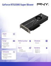PNY Karta graficzna GeForce RTX 2080 8GB Super Blower VCG20808SBLMPB - VCG20808SBLMPB - Zdjęcie 8