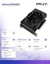 PNY Karta graficzna GeForce RTX 3060 12GB SINGLE FAN - VCG306012SFXPPB - Zdjęcie 5