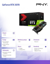 PNY Karta graficzna GeForce RTX 3070 8GB XLR8 EPIC-X RGB LHR VCG30708LTFXP-SB - VCG30708LTFXP-SB - Zdjęcie 9