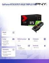 PNY Karta graficzna GeForce RTX 3070 Ti 8GB TRIPLE FAN - VCG3070T8TFXP-SB - Zdjęcie 5