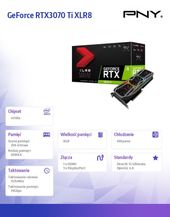 PNY Karta graficzna GeForce RTX 3070 Ti 8GB XLR8 TRIPLE FAN - VCG3070T8TFXPPB - Zdjęcie 5
