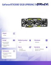 PNY Karta graficzna GeForce RTX 3080 12GB UPRISING Triple Fan LHR - VCG308012LTFMPB - Zdjęcie 5
