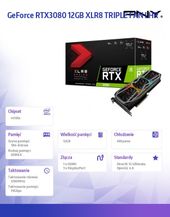 PNY Karta graficzna GeForce RTX 3080 12GB XLR8 TRIPLE FAN LHR - VCG308012LTFXPPB - Zdjęcie 5