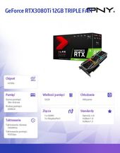 PNY Karta graficzna GeForce RTX 3080 Ti 12GB TRIPLE FAN - VCG3080T12TFXP-SB - Zdjęcie 5