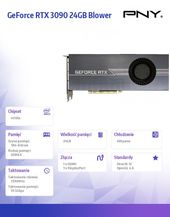 PNY Karta graficzna GeForce RTX 3090 24GB BLOWER - VCG309024BLMPB - Zdjęcie 2