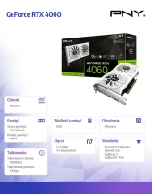 PNY Karta graficzna GeForce RTX 4060 8GB VERTO OC DUAL FAN DLSS 3 - VCG40608DFWXPB1-O - Zdjęcie 6