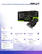 PNY Karta graficzna GeForce RTX 4060 Ti 16GB XLR8 VERTO OC DUAL FAN  - VCG4060T16DFXPB1-O - Zdjęcie 3