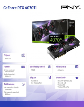 PNY Karta graficzna GeForce RTX 4070Ti 12GB XLR8 Gaming Verto OC VCG4070T12TFXXPB1-O - VCG4070T12TFXXPB1-O - Zdjęcie 2