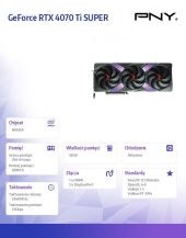PNY Karta graficzna GeForce RTX 4070 Ti SUPER 16GB XLR8 GAMING VERTO - VCG4070TS16TFXXPB1-O - Zdjęcie 2