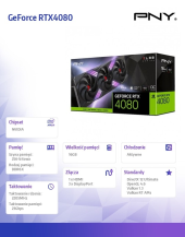 PNY Karta graficzna GeForce RTX4080 16GB XLR8 Verto OC Triple Fan - VCG408016TFXXPB1-O - Zdjęcie 5