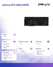 PNY Karta graficzna GeForce RTX 4080 SUPER 16GB VERTO OC - VCG4080S16TFXPB1-O - Zdjęcie 2