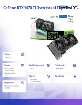 PNY Karta graficzna GeForce RTX 5070 Ti OC 3F 16GB 256-bit 896GB/s - VCG5070T16TFXPB1-O - Zdjęcie 2
