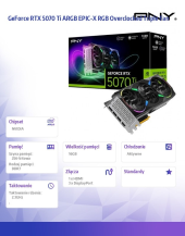 PNY Karta graficzna GeForce RTX5070Ti OC 3F ARGB 16GB 256-bit 896G/s  - VCG5070T16TFXXPB1-O - Zdjęcie 3