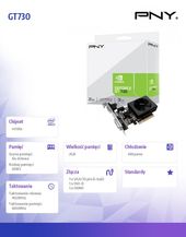 PNY Karta graficzna GeForce GT 730 2GB SINGLE FAN - VCG7302D3SFPPB - Zdjęcie 4